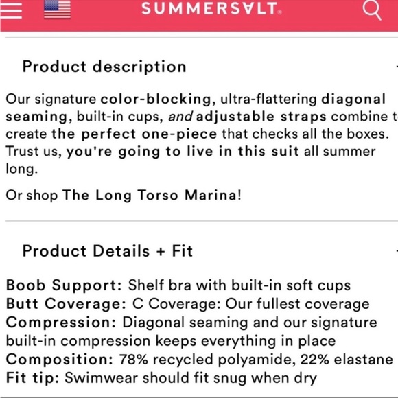 SUMMERSALT The Marina One-Piece Swimsuit sz 14 - Picture 2 of 12